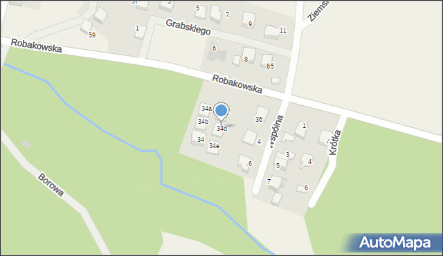 Luzino, Robakowska, 34d, mapa Luzino