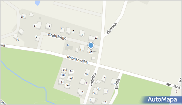 Luzino, Robakowska, 65, mapa Luzino