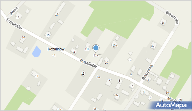 Maciejów, Rozalinów, 11a, mapa Maciejów