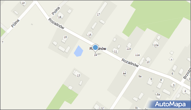 Maciejów, Rozalinów, 14, mapa Maciejów