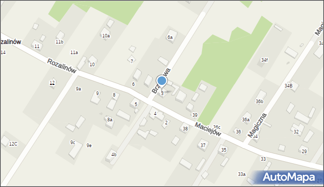 Maciejów, Rozalinów, 3, mapa Maciejów