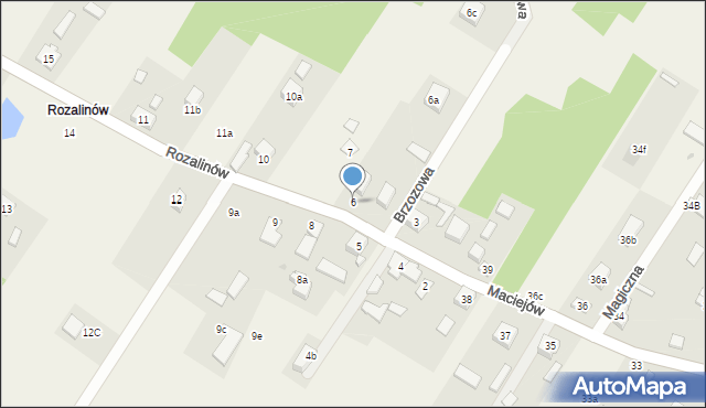 Maciejów, Rozalinów, 6, mapa Maciejów