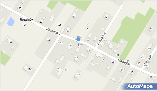 Maciejów, Rozalinów, 8, mapa Maciejów