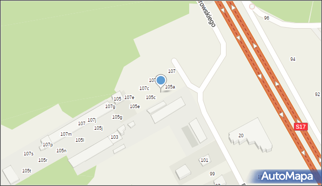 Majdan, Równa, 105b, mapa Majdan