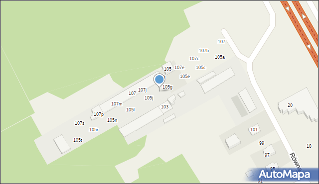 Majdan, Równa, 105h, mapa Majdan