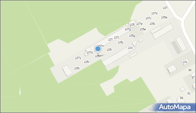 Majdan, Równa, 105n, mapa Majdan