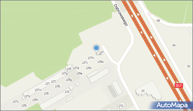 Majdan, Równa, 107a, mapa Majdan