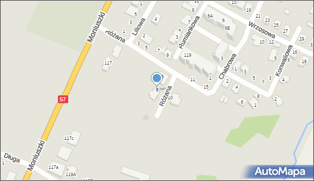 Maków Mazowiecki, Różana, 8, mapa Maków Mazowiecki