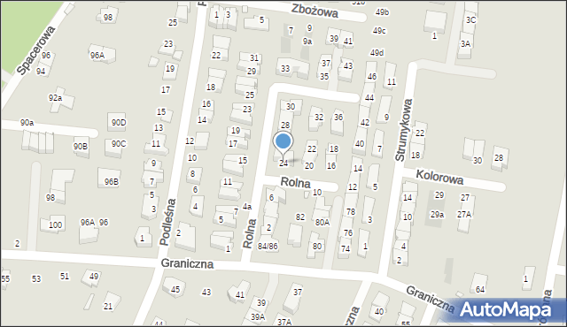 Marki, Rolna, 24, mapa Marki