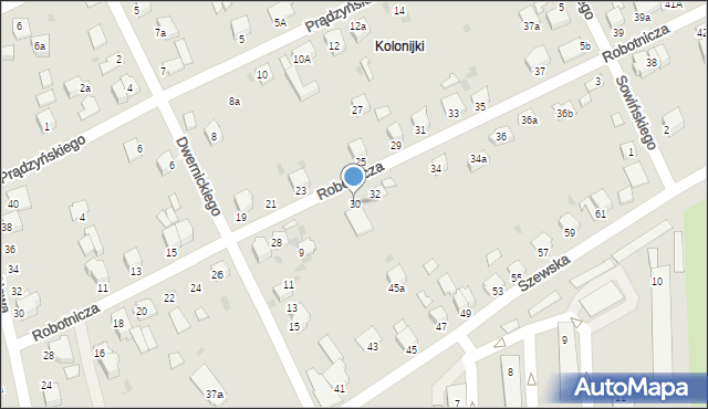 Miechów, Robotnicza, 30, mapa Miechów