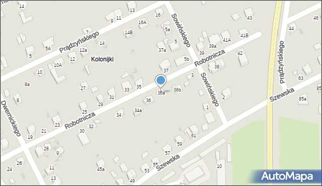 Miechów, Robotnicza, 36a, mapa Miechów