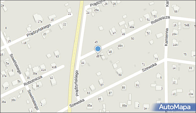 Miechów, Robotnicza, 46, mapa Miechów
