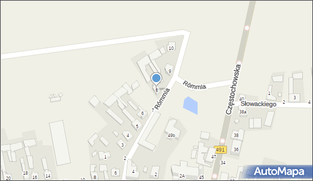 Miedźno, Rómmla Juliusza, gen., 8, mapa Miedźno