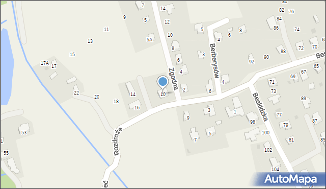 Międzyświeć, Rozdroże, 10, mapa Międzyświeć