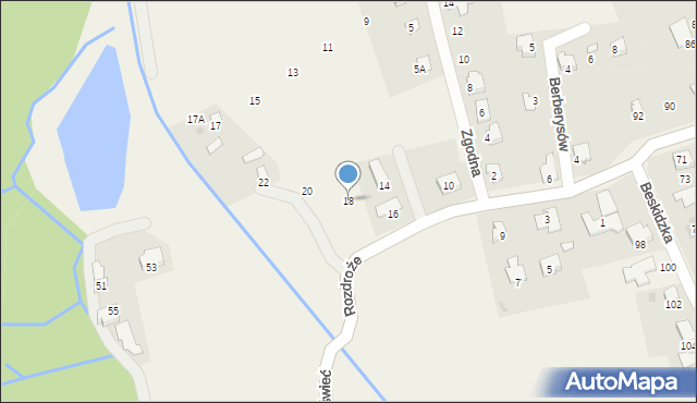 Międzyświeć, Rozdroże, 18, mapa Międzyświeć