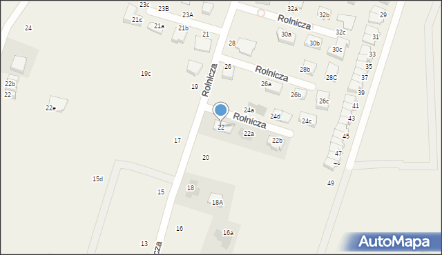 Mierzyn, Rolnicza, 22, mapa Mierzyn