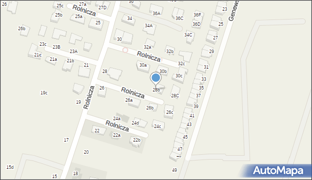 Mierzyn, Rolnicza, 28b, mapa Mierzyn