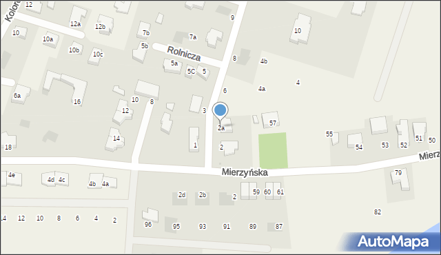 Mierzyn, Rolnicza, 2a, mapa Mierzyn