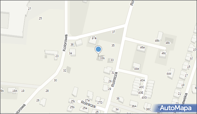 Mierzyn, Rolnicza, 33c, mapa Mierzyn