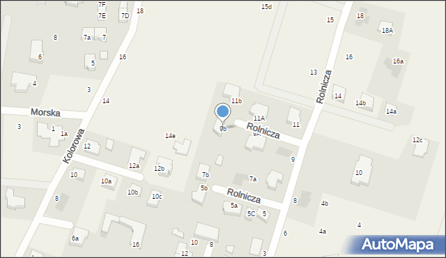 Mierzyn, Rolnicza, 9b, mapa Mierzyn