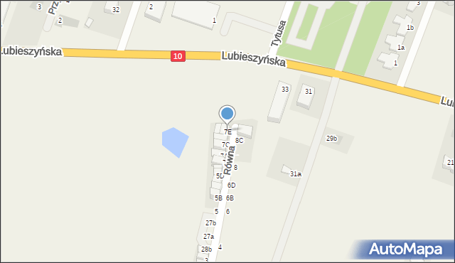 Mierzyn, Równa, 7E, mapa Mierzyn
