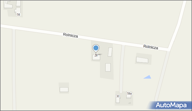 Mierzynek, Rolnicza, 28, mapa Mierzynek