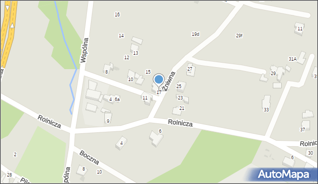 Mikołów, Rolnicza, 17, mapa Mikołów