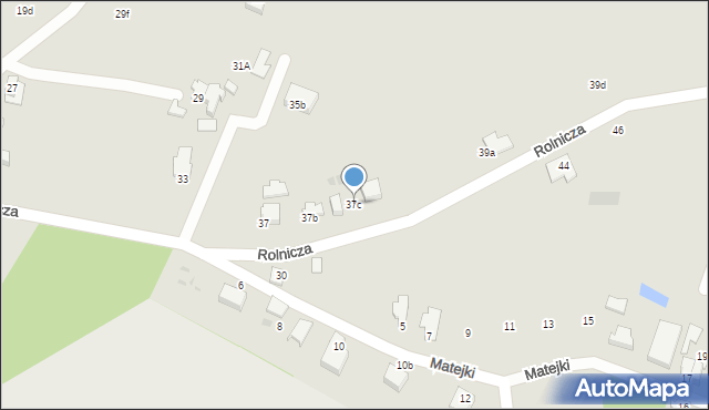 Mikołów, Rolnicza, 37c, mapa Mikołów