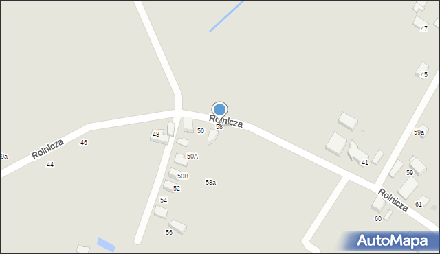 Mikołów, Rolnicza, 58, mapa Mikołów