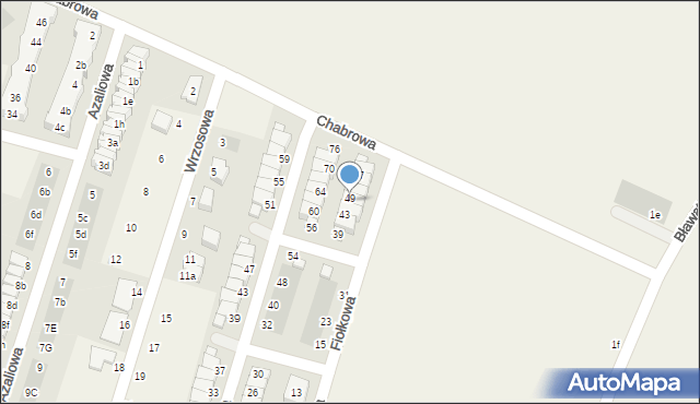 Mirków, Różana, 47, mapa Mirków