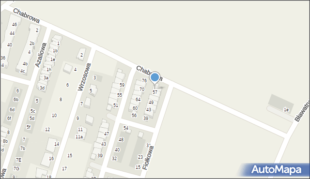 Mirków, Różana, 59, mapa Mirków