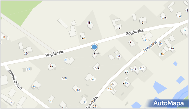 Młyniec Pierwszy, Rogówska, 7, mapa Młyniec Pierwszy