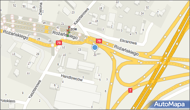 Modlniczka, Rożańskiego Adama, prof., 21, mapa Modlniczka