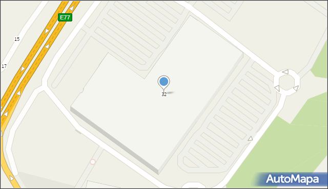 Modlniczka, Rożańskiego Adama, prof., 32, mapa Modlniczka