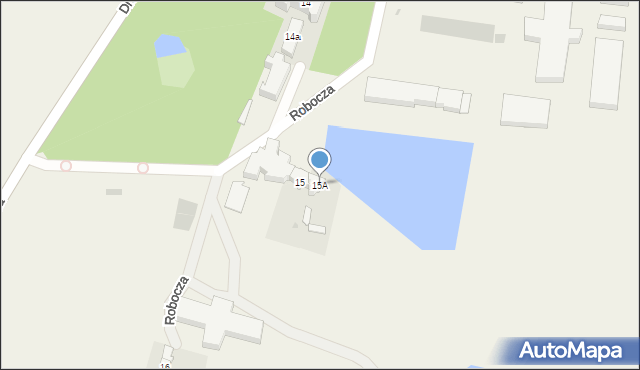 Modrze, Robocza, 15A, mapa Modrze