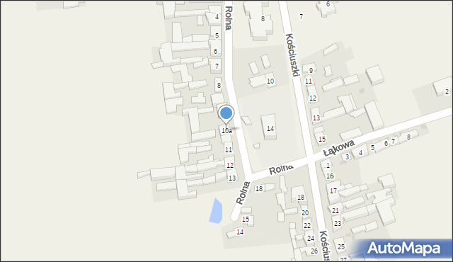 Modrze, Rolna, 10a, mapa Modrze