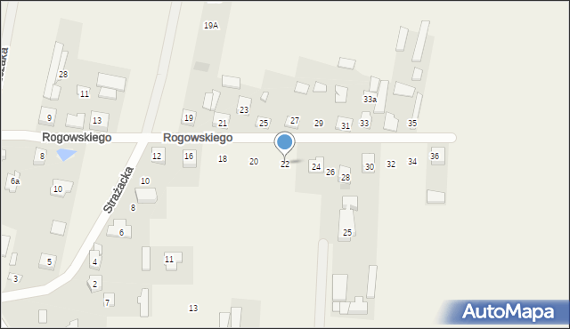 Mokre, Rogowskiego Jana, kpt., 22, mapa Mokre