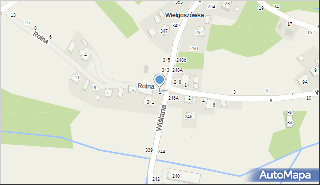 Mokrzyska, Rolna, 1, mapa Mokrzyska