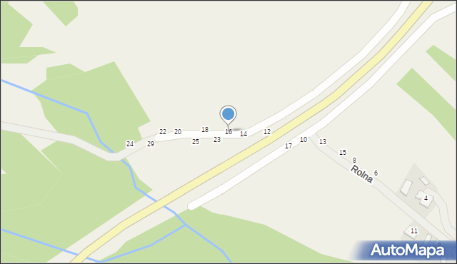 Mokrzyska, Rolna, 16, mapa Mokrzyska