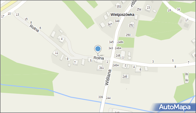 Mokrzyska, Rolna, 2, mapa Mokrzyska