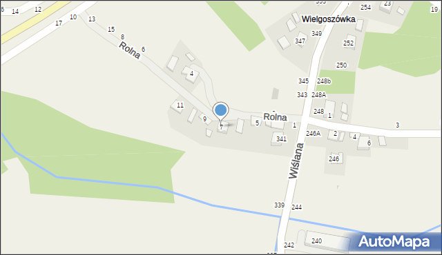 Mokrzyska, Rolna, 7, mapa Mokrzyska