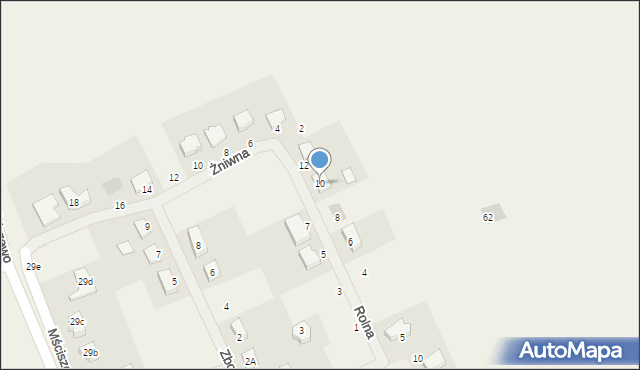 Mściszewo, Rolna, 10, mapa Mściszewo