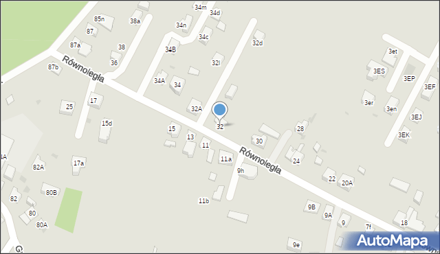 Mysłowice, Równoległa, 32, mapa Mysłowice