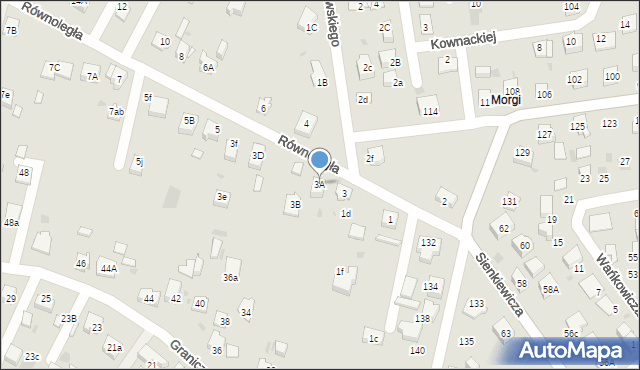 Mysłowice, Równoległa, 3A, mapa Mysłowice