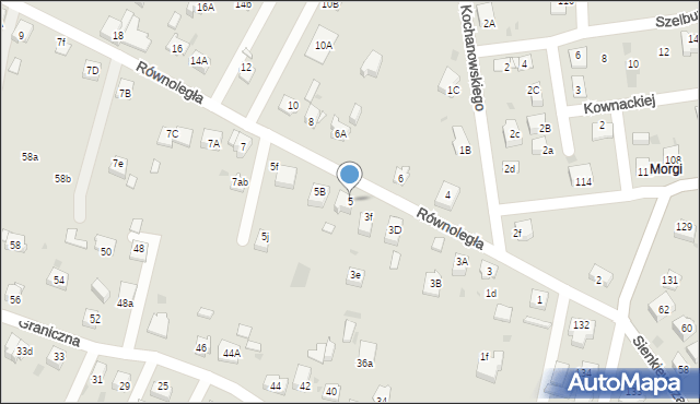 Mysłowice, Równoległa, 5, mapa Mysłowice