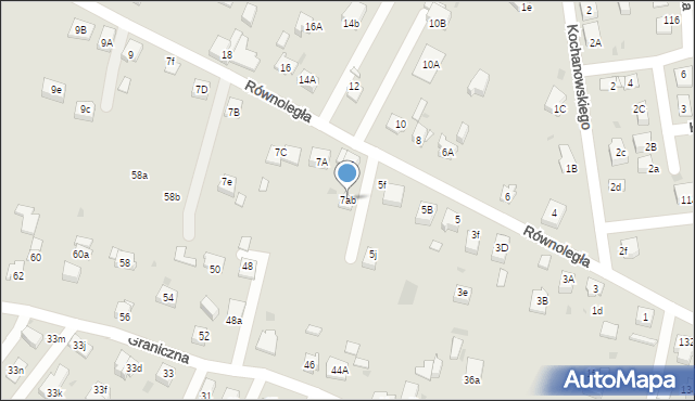 Mysłowice, Równoległa, 7ab, mapa Mysłowice