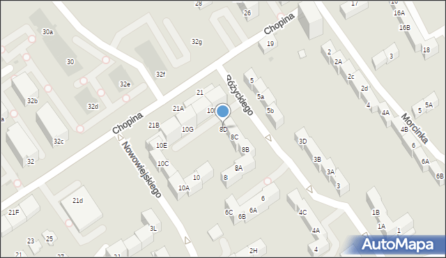 Mysłowice, Różyckiego Ludomira, 8D, mapa Mysłowice