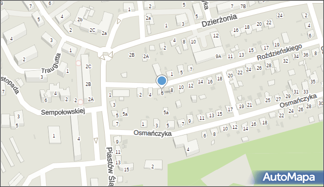 Mysłowice, Roździeńskiego Walentego, 6, mapa Mysłowice