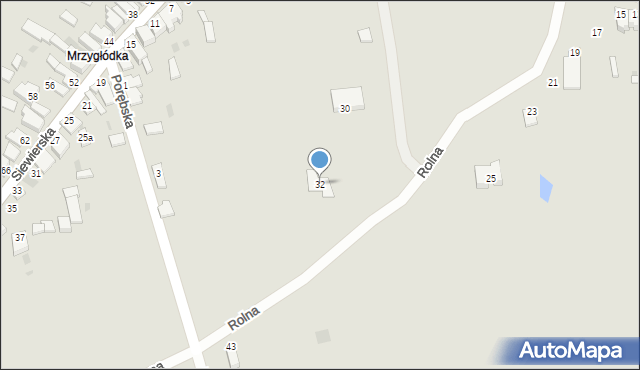 Myszków, Rolna, 32, mapa Myszków