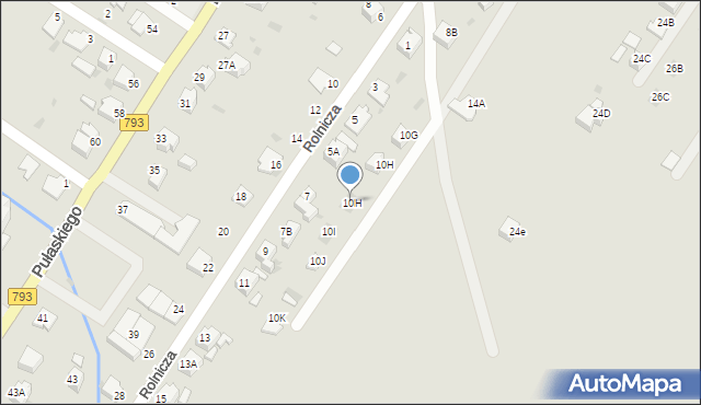 Myszków, Rolnicza, 10H, mapa Myszków